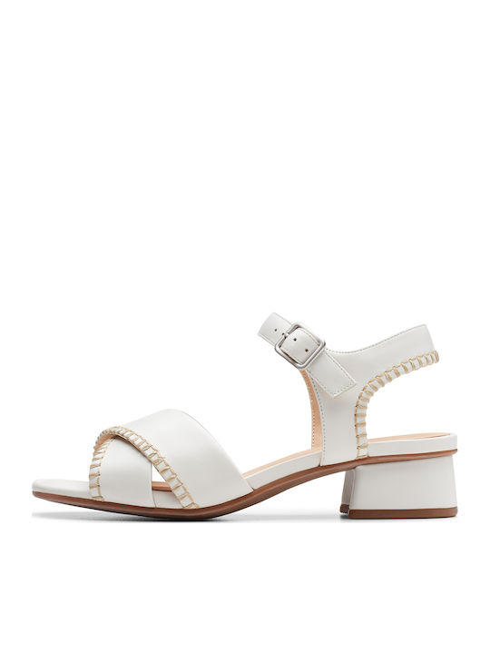 Serina35 Cross Leather Sandals White