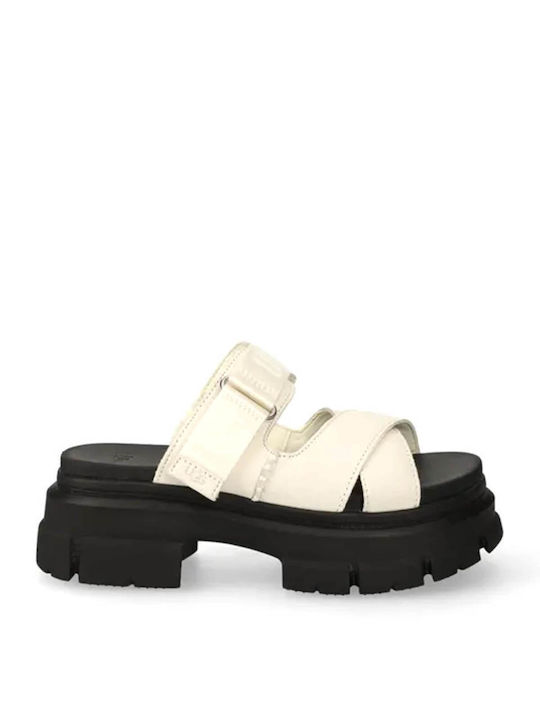 Ugg Australia Damen Flache Sandalen in Weiß Farbe