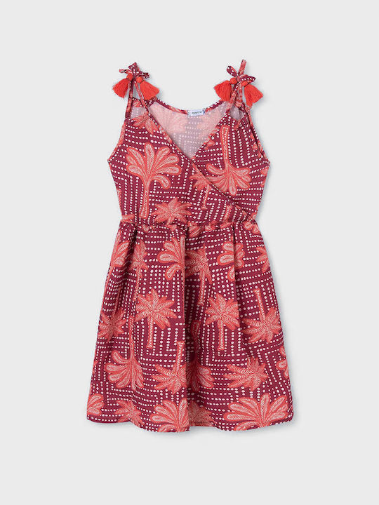 Mayoral Kids Dress Sleeveless Darkred