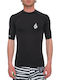 Volcom Men's Short Sleeve Sun Protection Shirt Black