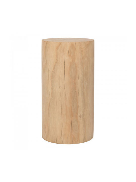 Rund Beistelltisch Veljet B aus Massivholz Natural L24xB24xH45cm