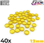 Plastic Gems 12mm - Yellow