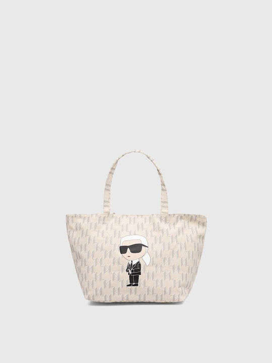 Karl Lagerfeld Women's Bag Shopper Shoulder Ecru