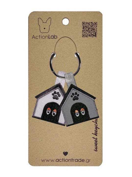 Actionlab Embroidery Brelock Brelock Dog Paw Houses Double 5,4x6cm