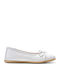 Kids Leather Ballerinas Silver