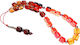 Resin Worry Beads with 29 Beads Collectible Red