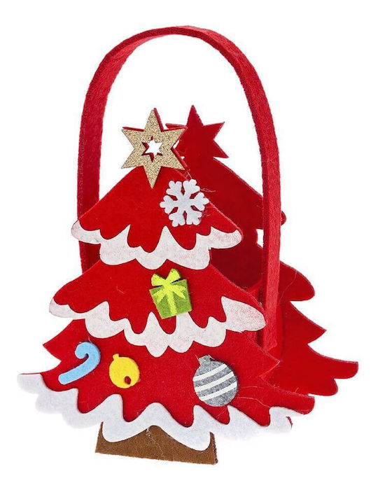 Christmas Figure Basket Red Height 16cm