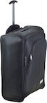 Colorlife Cabin Travel Bag Fabric Black with 2 Wheels Height 55cm