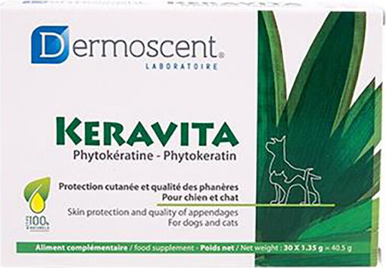 Dermoscent Nahrungsergänzungsmittel für Hunde in Tablettenform 30 Registerkarten für Haut & Haar