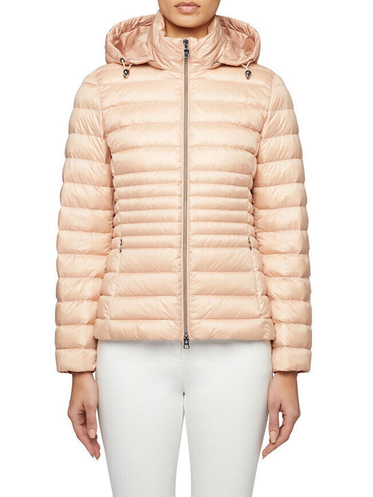 Jaysen Kurzes Damen Puffer Jacke für Winter Rosa
