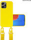 Sonique Back Cover Silicone 0.5mm with Strap Ye...