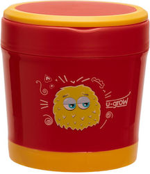 U-Grow Plastic Kids' Food Container 0.82lt Red