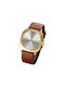 Skmei 9266 Watch Battery with Leather Strap Gold/Silver 292669_silver_gold