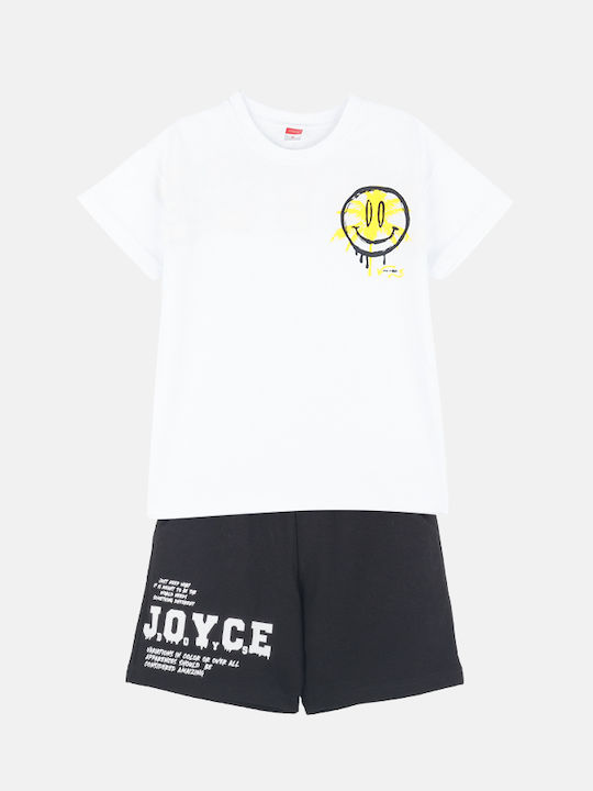 Joyce Kids Set with Shorts Summer 2pcs White