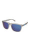 Superdry Unisex Sunglasses with Gray Plastic Frame and Blue Mirror Lens