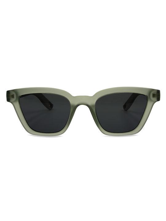 Awear Women's Sunglasses with Green Plastic Frame and Black Polarized Lens SabrinaGray