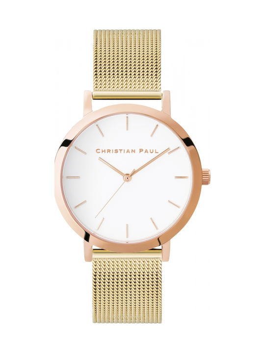 Christian Paul Herren Uhr Batterie Gold