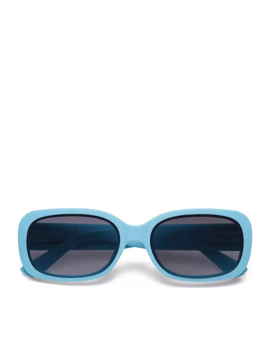 Okkia Chiara Capri Women's Sunglasses with Blue Horn-Rimmed Frame and Blue Lenses OK028CA