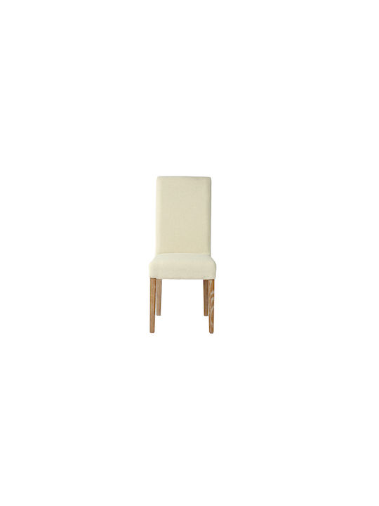 Dining Room Fabric Chair Beige 47x51x104cm 2pcs