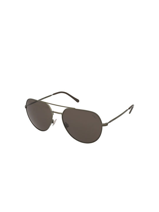 Ralph Lauren Sunglasses with Gray Metal Frame and Brown Lens PH3139 9429/3