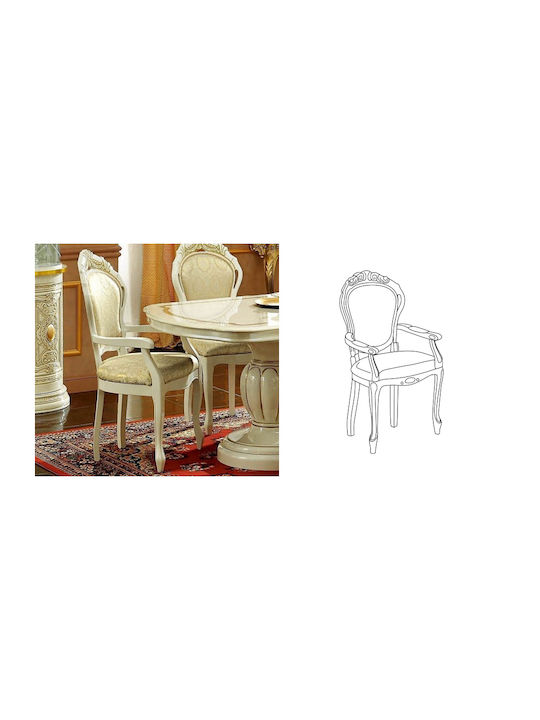 Chair Italy In Ecru Leonardo (leon1) 56x55x107y