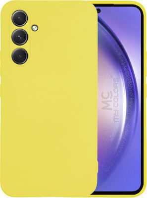Задна корица Силикон 2мм Жълт (Galaxy A54)