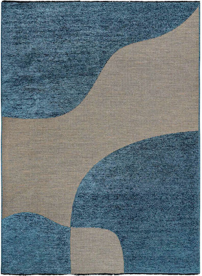 Madi Brook Teppich Rechteckig Synthetisch,Polyester/Cotton/Leather Petrol