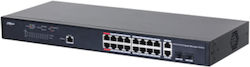 Dahua PFS4218-16GT-130 Managed L2 PoE++ Switch με 16 Θύρες Gigabit (1Gbps) Ethernet