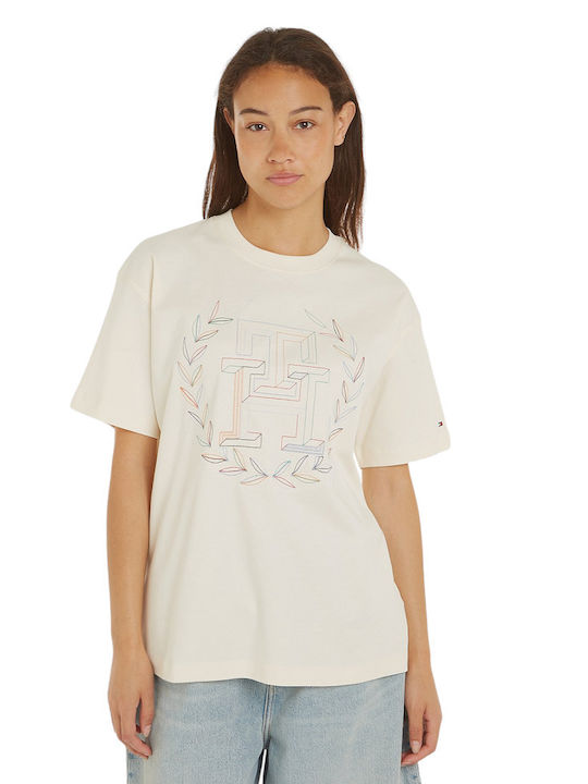 Tommy Hilfiger Femeie Tricou Ecru