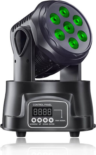 KAL Electronics Φωτορυθμικό Wash LED DMX με Ρομποτική Κεφαλή Mini RGBW
