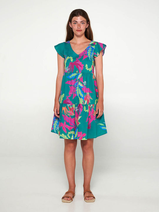 Vamp Summer Dress with Ruffle Green Bay