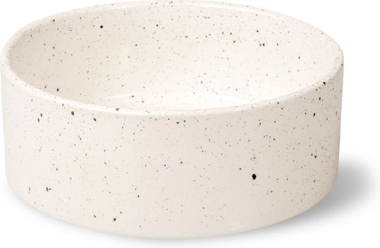 Glee Ceramic Bowl Food & Water for Dog & Cat with Base 1.6lt in White Color