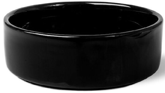 Glee Ceramic Bowl Food & Water for Dog & Cat with Base 1.4lt in Black Color