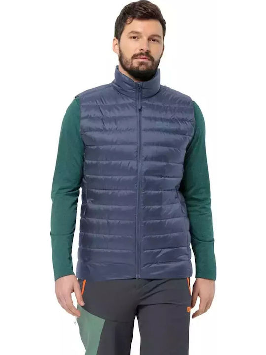 Jack Wolfskin Αμάνικο Χειμωνιάτικο Μπουφάν Γαλάζιο
