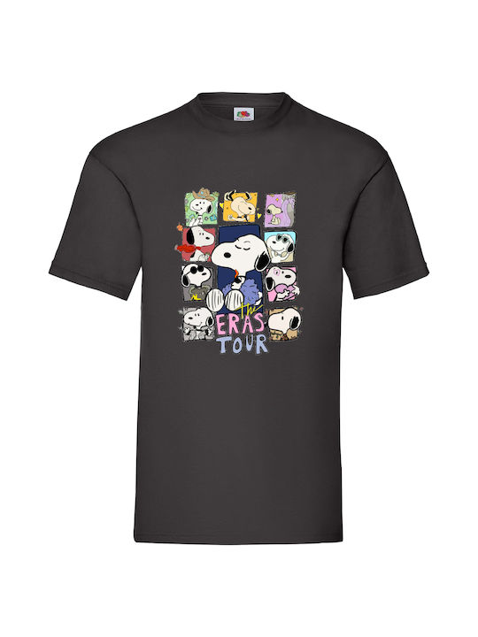 Черна тениска Snoopy The Eras Tour Original Fruit Of The Loom 100% памук No4