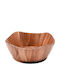 XM-Casa Salatschüssel Hölzernes Braun 25x10cm 1Stück