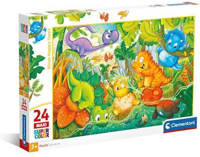 As Company Puzzle 24 Pieces Maxi Supercolor Dinos Happy Oasis - 1200-28524