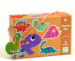 Djeco 10 Puzzles With 2 Pieces "dinosaurs"