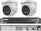 Hikvision Интегрирана система за видеонаблюдение CCTV с 2 камери 8MP