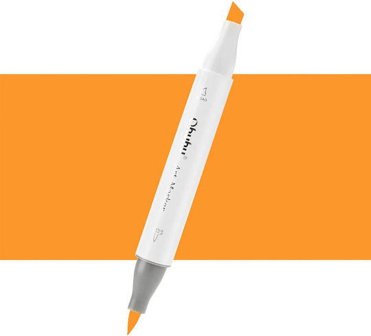 Ohuhu Honolulu Brush & Chisel Chrome Orange Zeichenmarker 6mm Doppelseitig