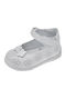 Kids Leather Ballerinas Baby Ballerina Gisa with Hoop & Loop Closure White