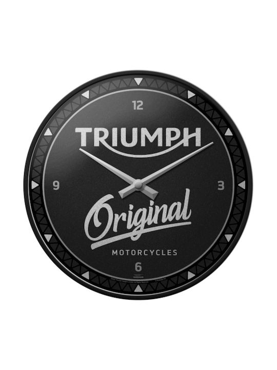 Nostalgic Art Leise Wanduhr Metallisch Schwarz Ø31cm