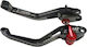 Set of Motorcycle Brake/Clutch Levers Adjustable Silver M01401015