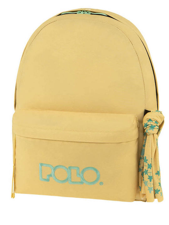 Polo Original Double Scarf School Bag Backpack Junior High-High School in Yellow color 2024