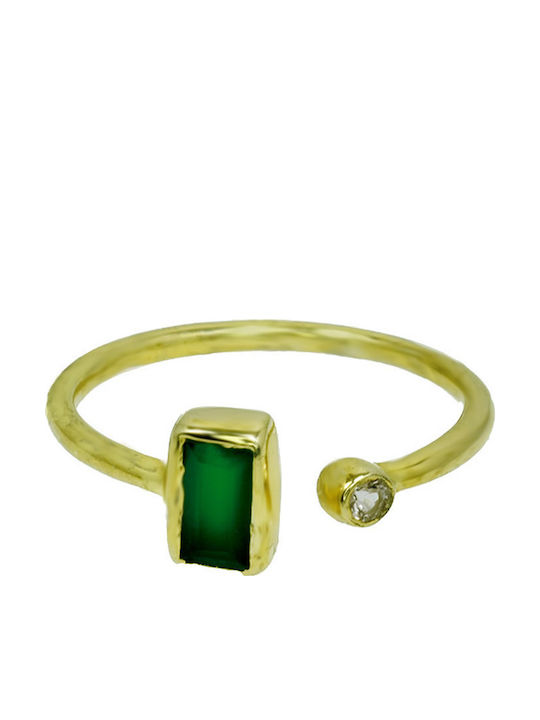 Elor Women's Silver Gold Plated Ring