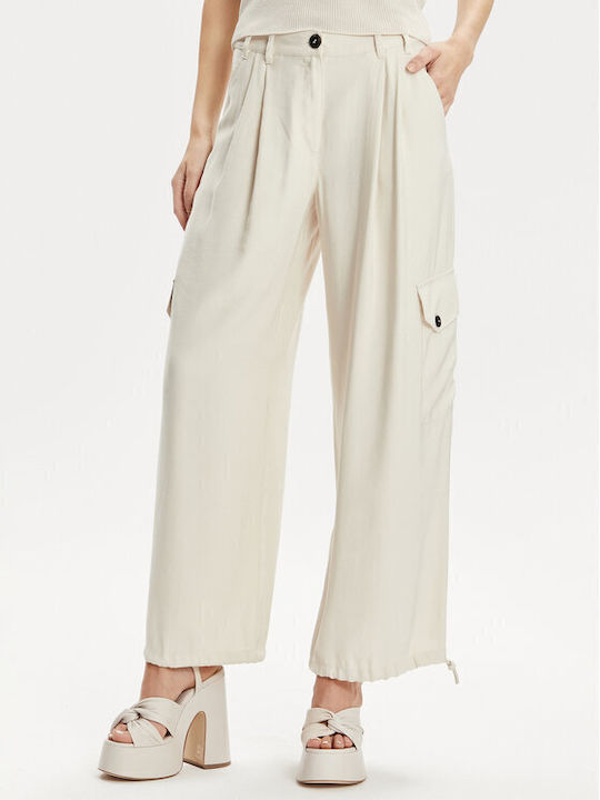 Max & Co Women's Fabric Trousers Beige