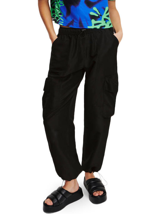 Karl Lagerfeld Dama Tesatura Pantaloni Cargo Negru