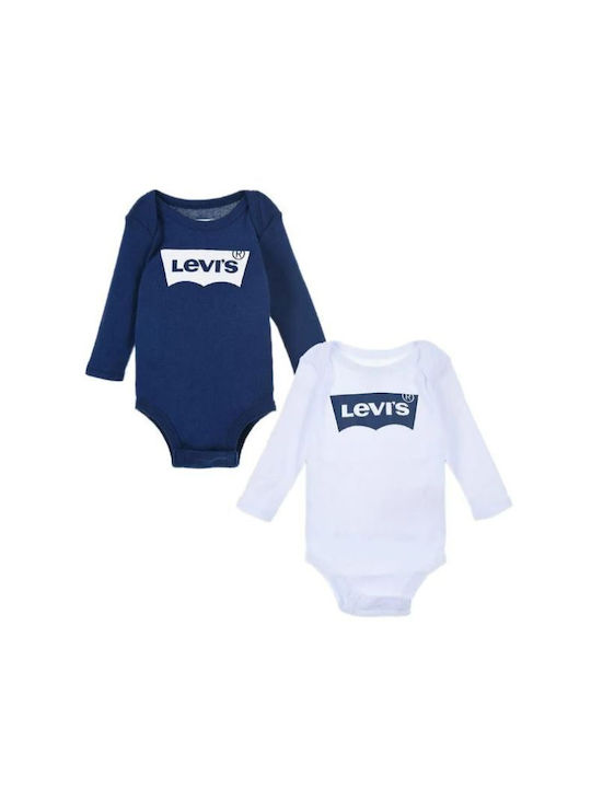 Levi's Baby Bodysuit Set Long-Sleeved Estate Blue