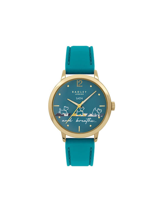 Radley Uhr mit Grün Kautschukarmband