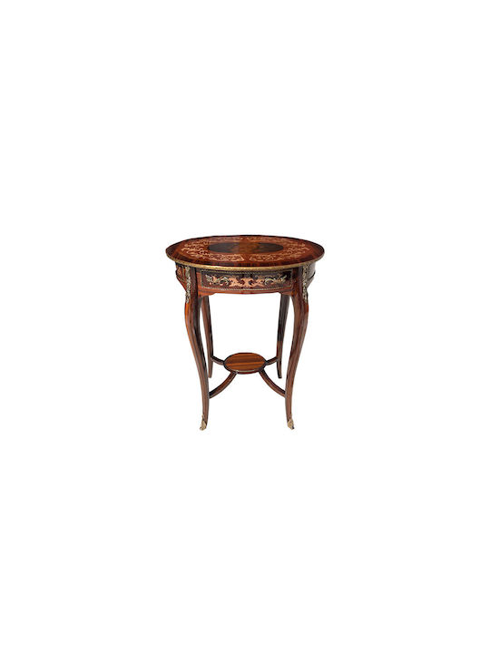 Oval Side Table Wooden Black L61xW47xH84cm